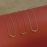 Smile Curve Necklace | Minimal Sterling Silver Necklace - floysun