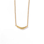 Smile Curve Necklace | Minimal Sterling Silver Necklace - floysun