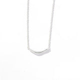 Smile Curve Necklace | Minimal Sterling Silver Necklace - floysun
