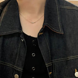 Smile Curve Necklace | Minimal Sterling Silver Necklace - floysun