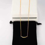 Smile Curve Necklace | Minimal Sterling Silver Necklace - floysun