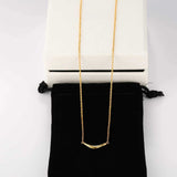 Smile Curve Necklace | Minimal Sterling Silver Necklace - floysun