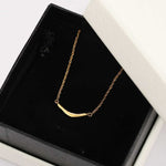 Smile Curve Necklace | Minimal Sterling Silver Necklace - floysun