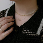 Smile Curve Necklace | Minimal Sterling Silver Necklace - floysun