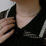 Smile Curve Necklace | Minimal Sterling Silver Necklace - floysun