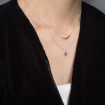 Smile Curve Necklace | Minimal Sterling Silver Necklace - floysun