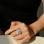 Snowflake Sterling Silver Ring - floysun