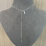 Solid 925 Sterling Silver Smooth Teardrop Pendant Necklace - floysun