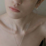 Solid 925 Sterling Silver Smooth Teardrop Pendant Necklace - floysun