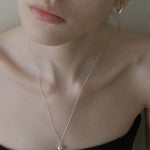 Solid 925 Sterling Silver Smooth Teardrop Pendant Necklace - floysun