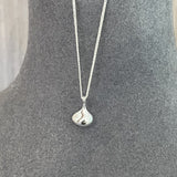 Solid 925 Sterling Silver Smooth Teardrop Pendant Necklace - floysun