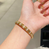 Spiga Sparkling Diamond Stretch Cuff Bracelet - floysun