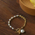 Spliced Chain Pearl Y Gold Bracelets - floysun