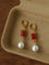 Spring 2026 Vintage Natural Stone & Pearl Earrings - floysun