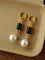 Spring 2026 Vintage Natural Stone & Pearl Earrings - floysun