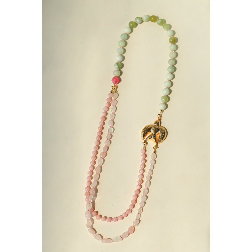 Spring Bird Gemstone Necklace | Detachable Layered Collar Necklace - floysun