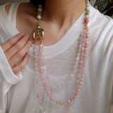 Spring Bird Gemstone Necklace | Detachable Layered Collar Necklace - floysun