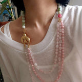 Spring Bird Gemstone Necklace | Detachable Layered Collar Necklace - floysun