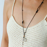 Spring Lace Key & Heart Lock Necklace With Zirconia Accents - floysun