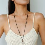 Spring Lace Key & Heart Lock Necklace With Zirconia Accents - floysun