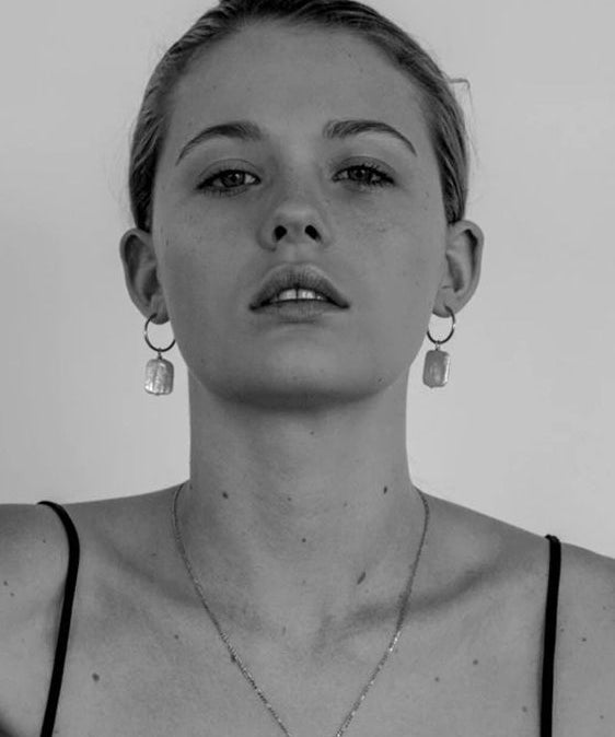 Square Baroque Pearl Drop Hoop Earrings - floysun