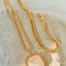 Square Pink Crystal Turquoise Necklace Pendant - floysun