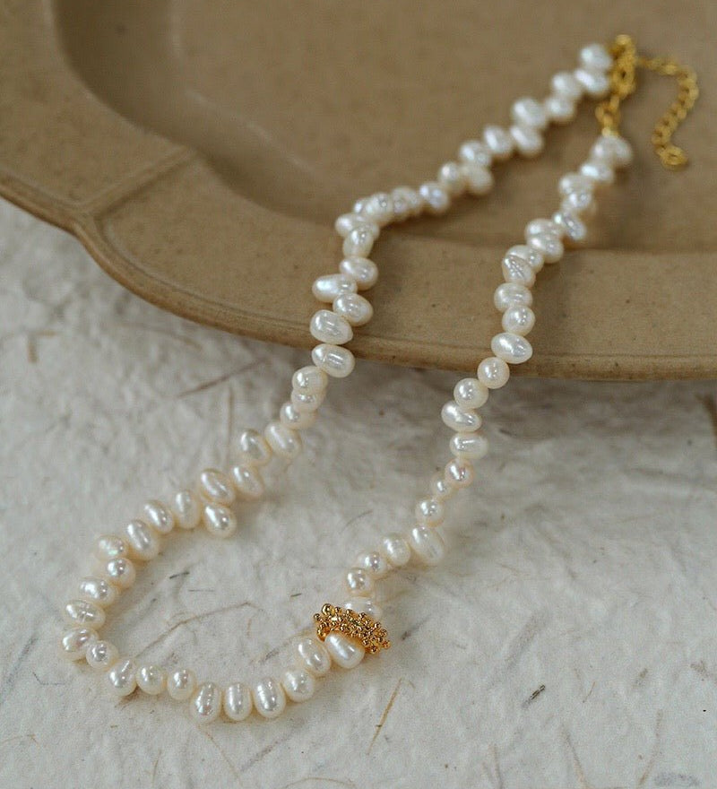 Staggered Pearl Clavicle Necklace - floysun