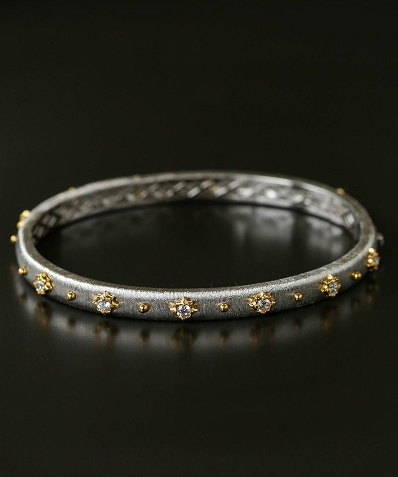 Star - Embellished Narrow Cuff Bracelet - floysun