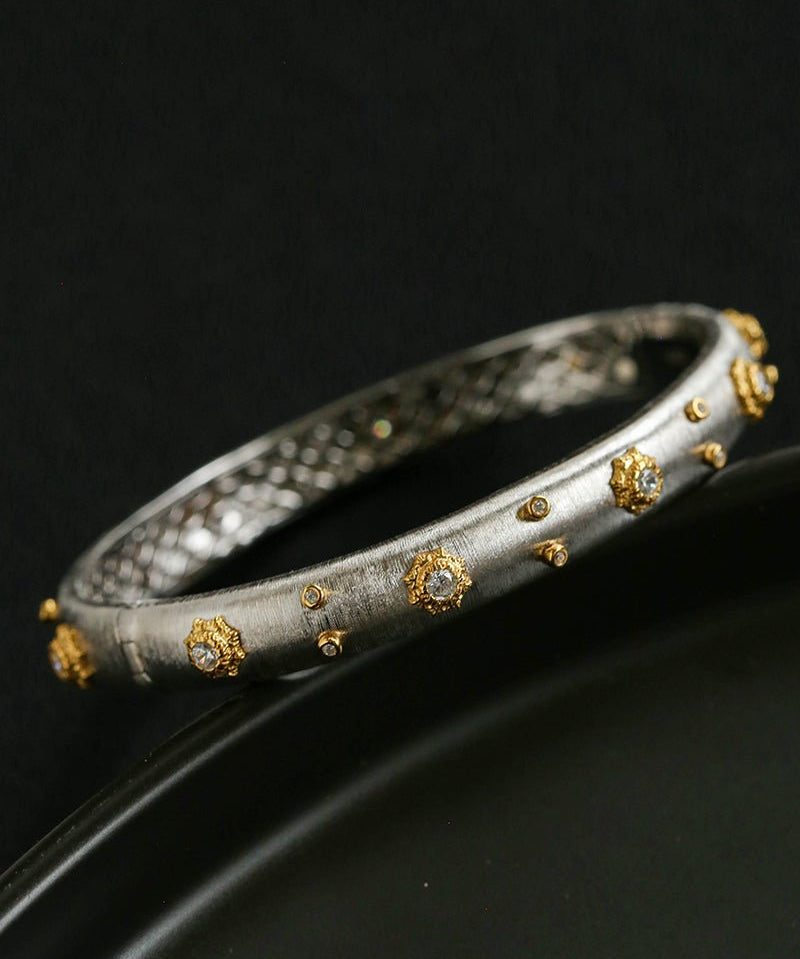 Star - Embellished Narrow Cuff Bracelet - floysun