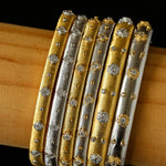 Star - Embellished Narrow Cuff Bracelet - floysun