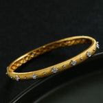 Star - Embellished Narrow Cuff Bracelet - floysun