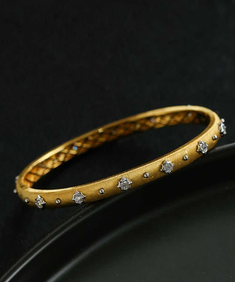 Star - Embellished Narrow Cuff Bracelet - floysun