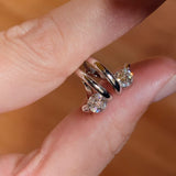 Star Orbit Moissanite Huggie Earrings - S925 Sterling Silver Gold Plated Cosmic Hoop Earrings - floysun