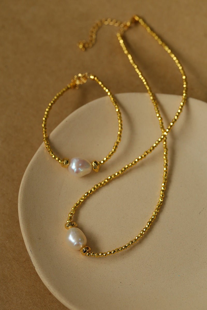 Starlight Disco Bead Bracelet with Pearl Accent - floysun