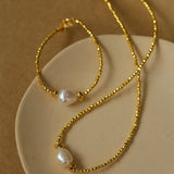 Starlight Disco Bead Bracelet with Pearl Accent - floysun