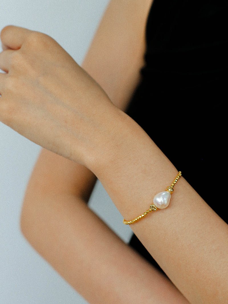 Starlight Disco Bead Bracelet with Pearl Accent - floysun