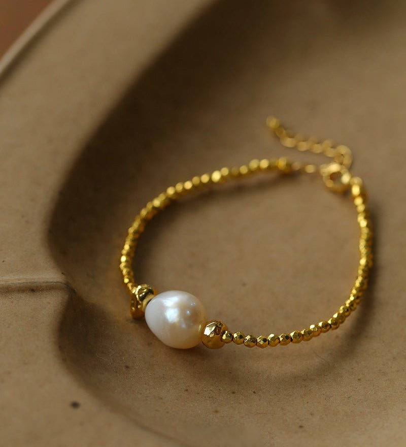 Starlight Disco Bead Bracelet with Pearl Accent - floysun