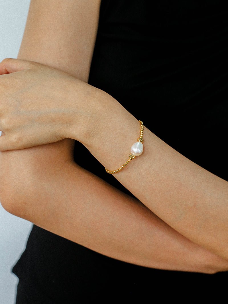 Starlight Disco Bead Bracelet with Pearl Accent - floysun