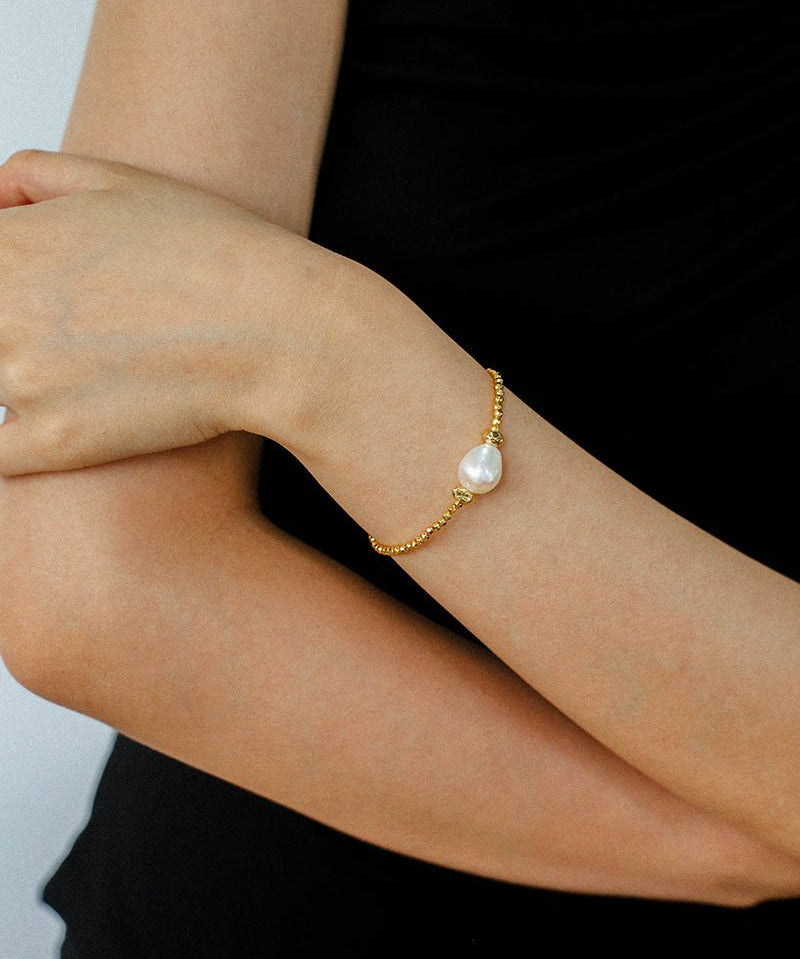 Starlight Disco Bead Bracelet with Pearl Accent - floysun
