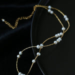 Starry Scattered Irregular Freshwater Pearl Collarbone Necklace - floysun