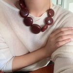 Statement Handcrafted Dragon Bean & Ivory Nut Necklace - floysun