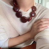 Statement Handcrafted Dragon Bean & Ivory Nut Necklace - floysun
