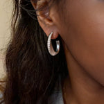 Stellar C - Shape Pavé Zirconia Earrings - floysun