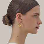 Stellar C - Shape Pavé Zirconia Earrings - floysun