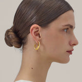 Stellar C - Shape Pavé Zirconia Earrings - floysun