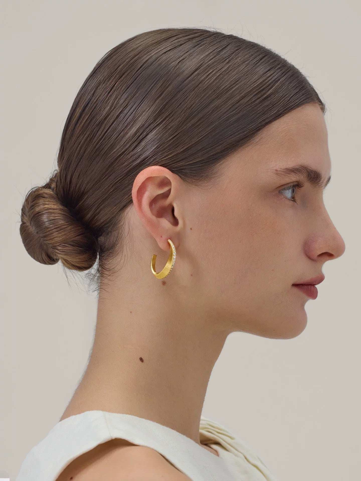 Stellar C - Shape Pavé Zirconia Earrings - floysun