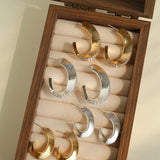 Stellar C - Shape Pavé Zirconia Earrings - floysun