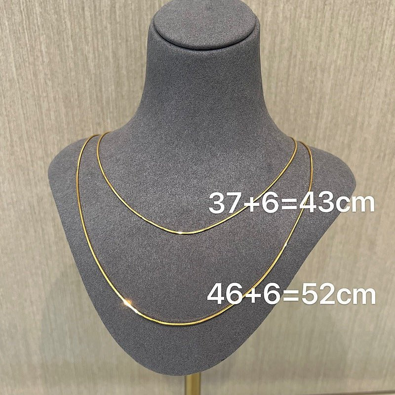 Sterling Silver 1.0mm Octagon Snake Chain Necklace - floysun