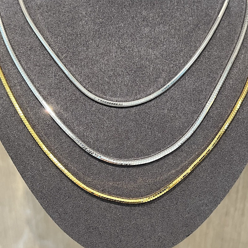 Sterling Silver 2.0mm Octagon Snake Chain Necklace - floysun