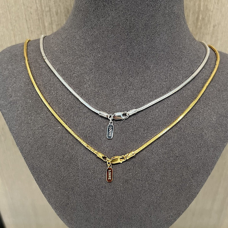 Sterling Silver 2.0mm Octagon Snake Chain Necklace - floysun
